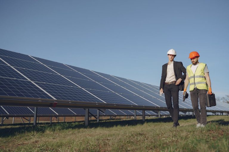 Solar Energy in Guinea Off-Grid Solutions and Government Incentives - YES! INVEST in GUINEA A field of modern bi-facial solar panels for Yes! Invest in Guinea.